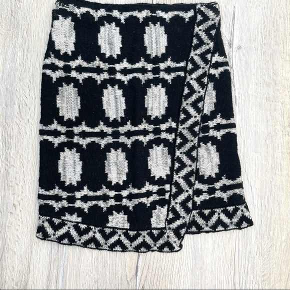 Free People Boho Knitted Mini Skirt Sz M - Picture 11 of 12